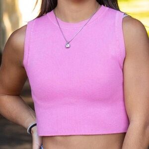 Zara Pink Knit Tank Top